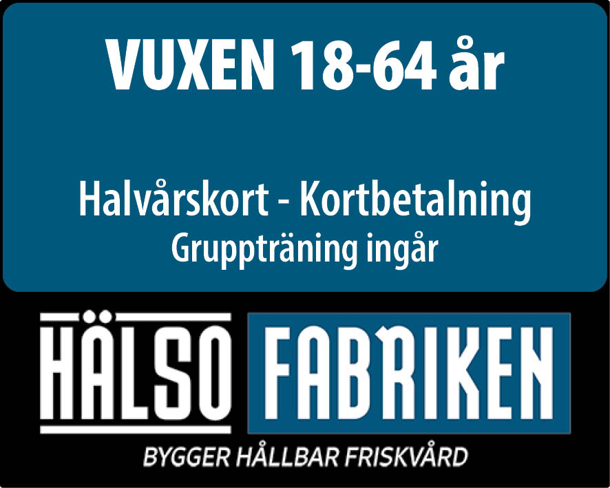 Träningskort 6 mån Vuxen (18-64 år). Medlemsavgift 75:- tillkommer.