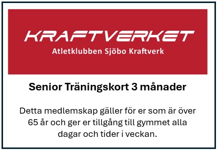 Detta medlemskap gäller för er som är från 65 år och ger er tillgång till gymmet alla dagar och tider i veckan.