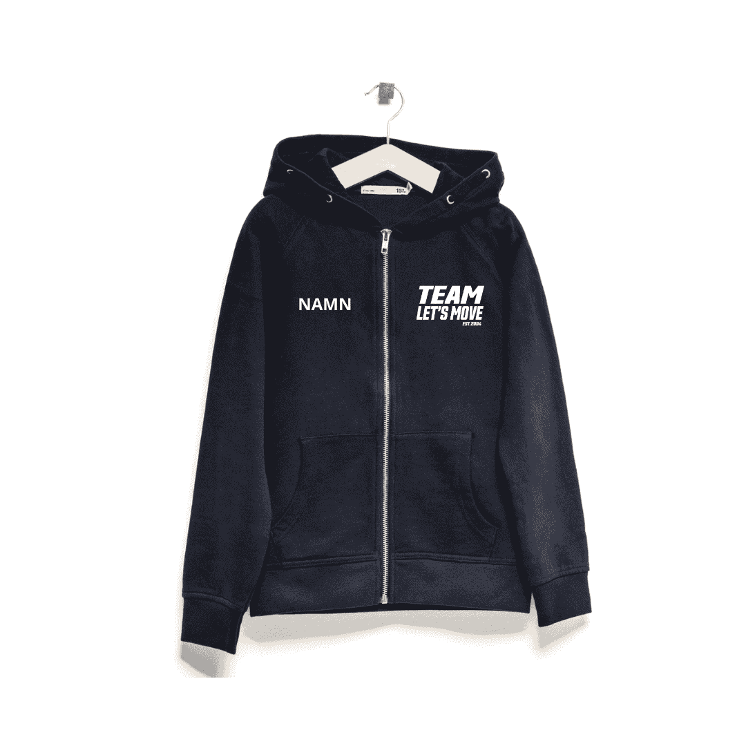 Vår populära Zip hoodie med litet Bröst tryck 