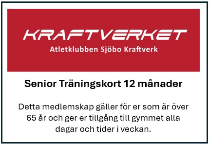 Detta medlemskap gäller för er som är från 65 år och ger er tillgång till gymmet alla dagar och tider i veckan.
