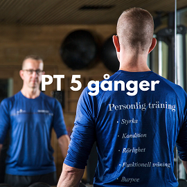 Personlig träning, 5 tillfällen. Köp här och boka sedan tider med den PT du valt.

Är du medlem så logga in innan du köper, ta med kvittot när du kommer till gymmet.