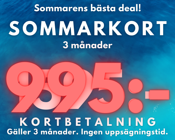 SPECIALPRIS! UPC SOMMARKORT ger full access till vårt gym och alla gruppträningspass dygnet runt. 
Kortet gäller under vald period och går ej att frysa.