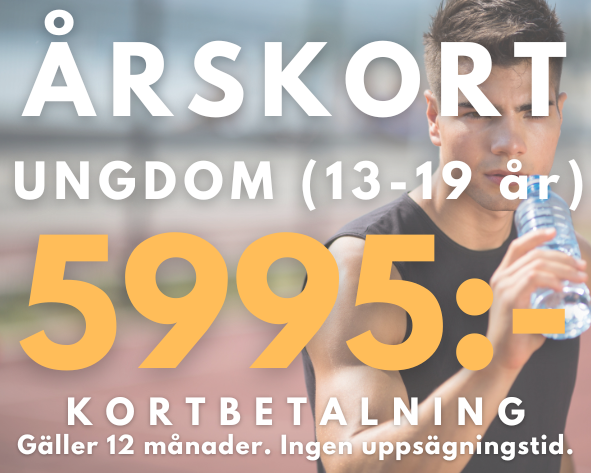 UPC UNGDOM ger full access till vårt gym under tolv månader.
