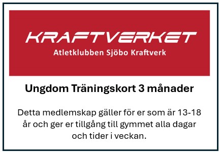 Detta medlemskap gäller för er som är mellan 13-18 år och ger er tillgång till gymmet alla dagar och tider i veckan.